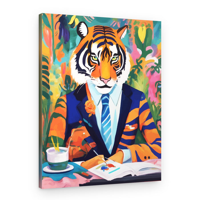 Gentleman Tiger Artist – Canvas Print