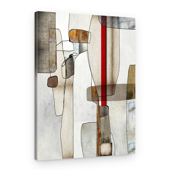 Geometric Red Composition – Canvas Print