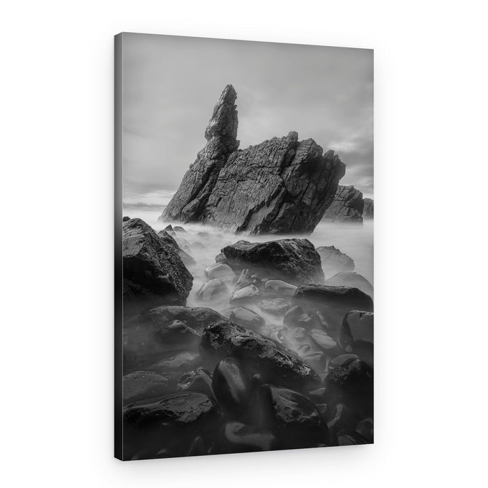 Misty Ocean Rocks – Canvas Print