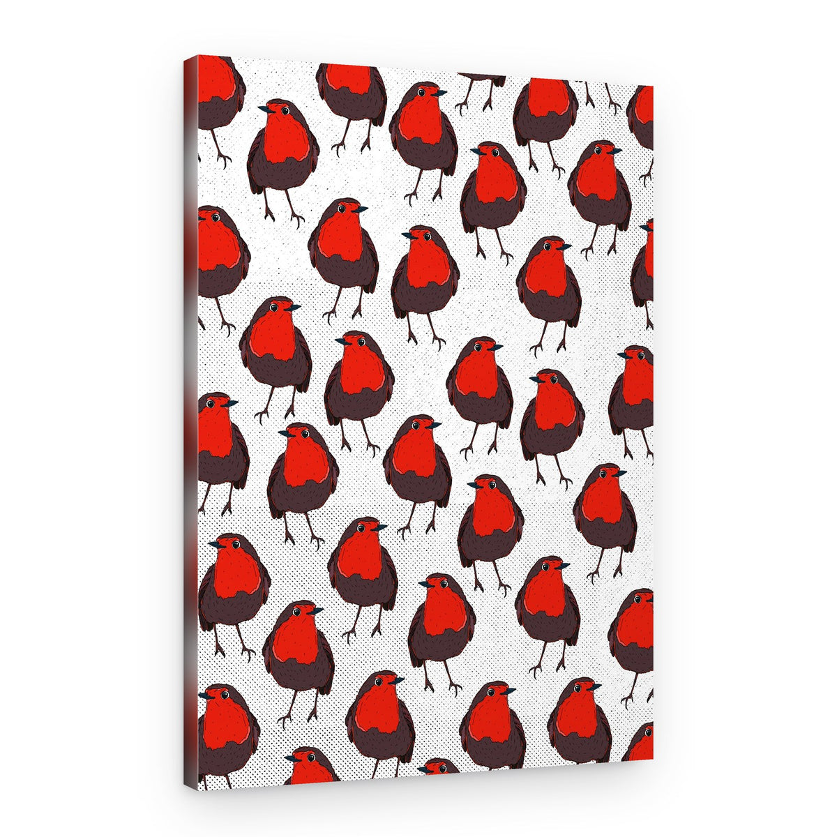 Jolly Red Robins – Canvas Print