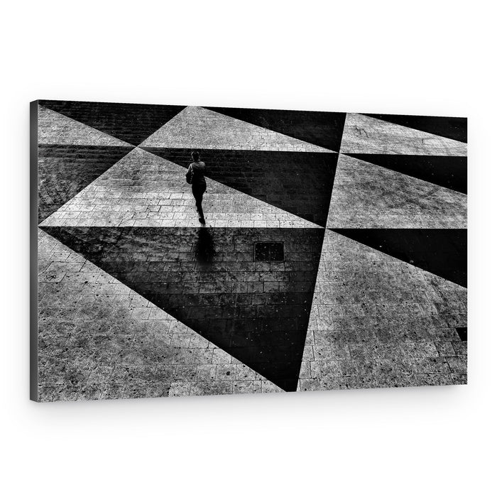 Geometric Street Walker – Canvas Print
