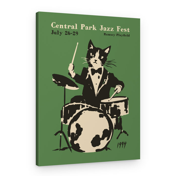 Jazz Cat Drummer – Canvas Print
