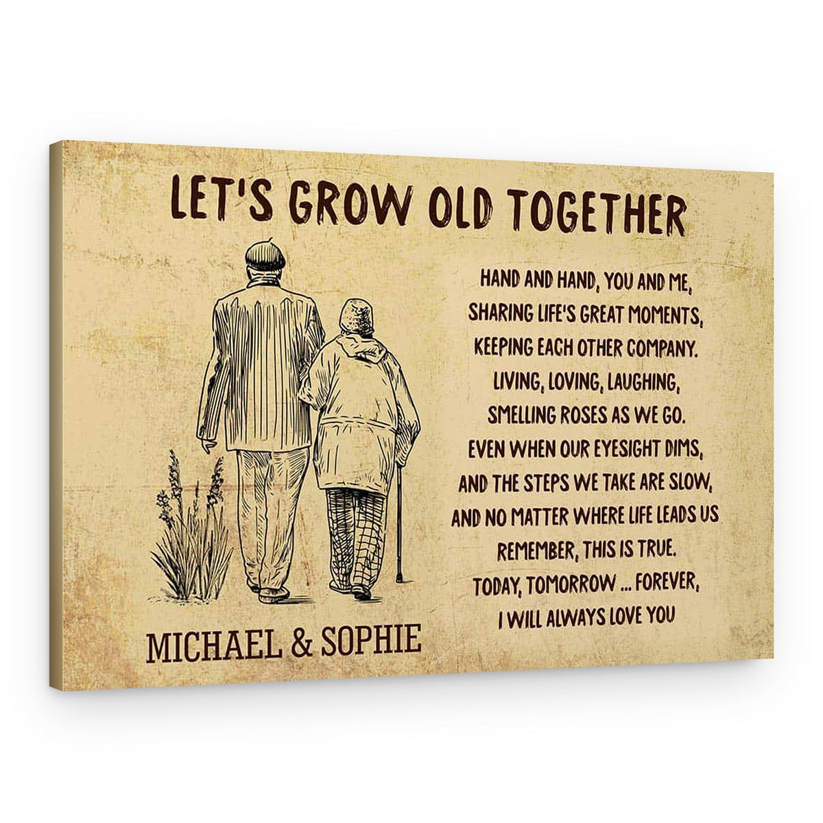 Let’s Grow Old Together Custom Canvas Print – Canvas Print – Design A