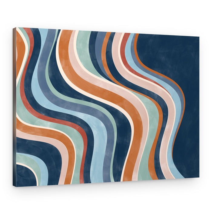 Colorful Retro Waves – Canvas Print