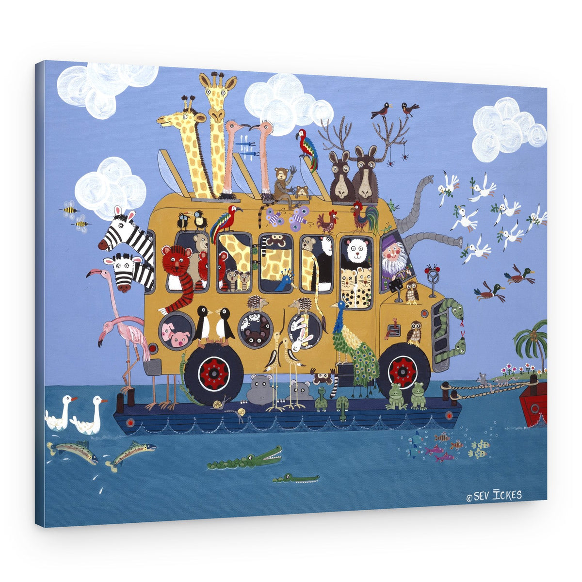 Noah's Ark Bus – Canvas Print