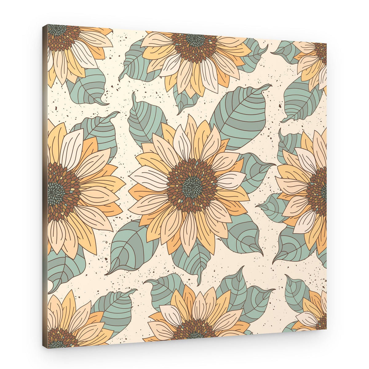 Bohemian Sunflower Pattern – Canvas Print