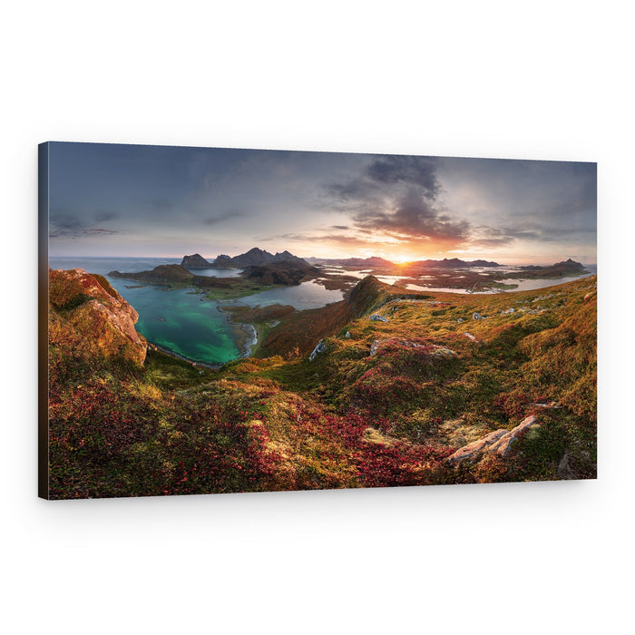 Golden Fjord Sunset – Canvas Print