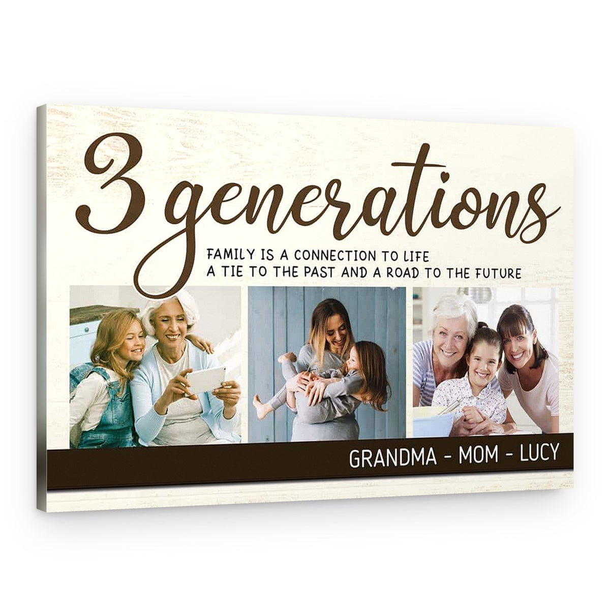 3 Generations Custom Photo Canvas Print – Canvas Print