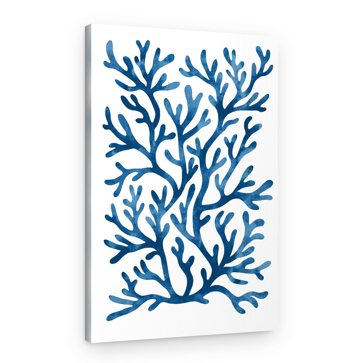 Watercolor Blue Coral – Canvas Print