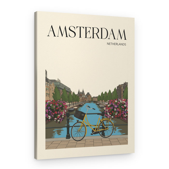 Amsterdam Canal Bicycle – Canvas Print