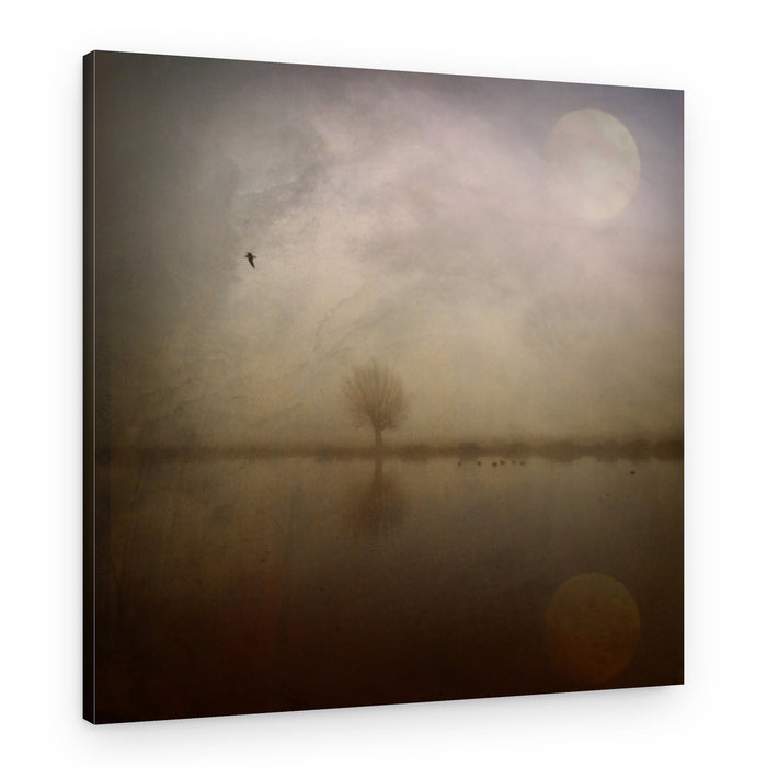 Misty Moonlit Solitude – Canvas Print