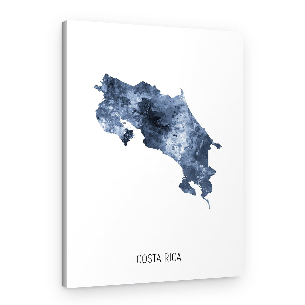 Costa Rica Watercolor Map – Canvas Print