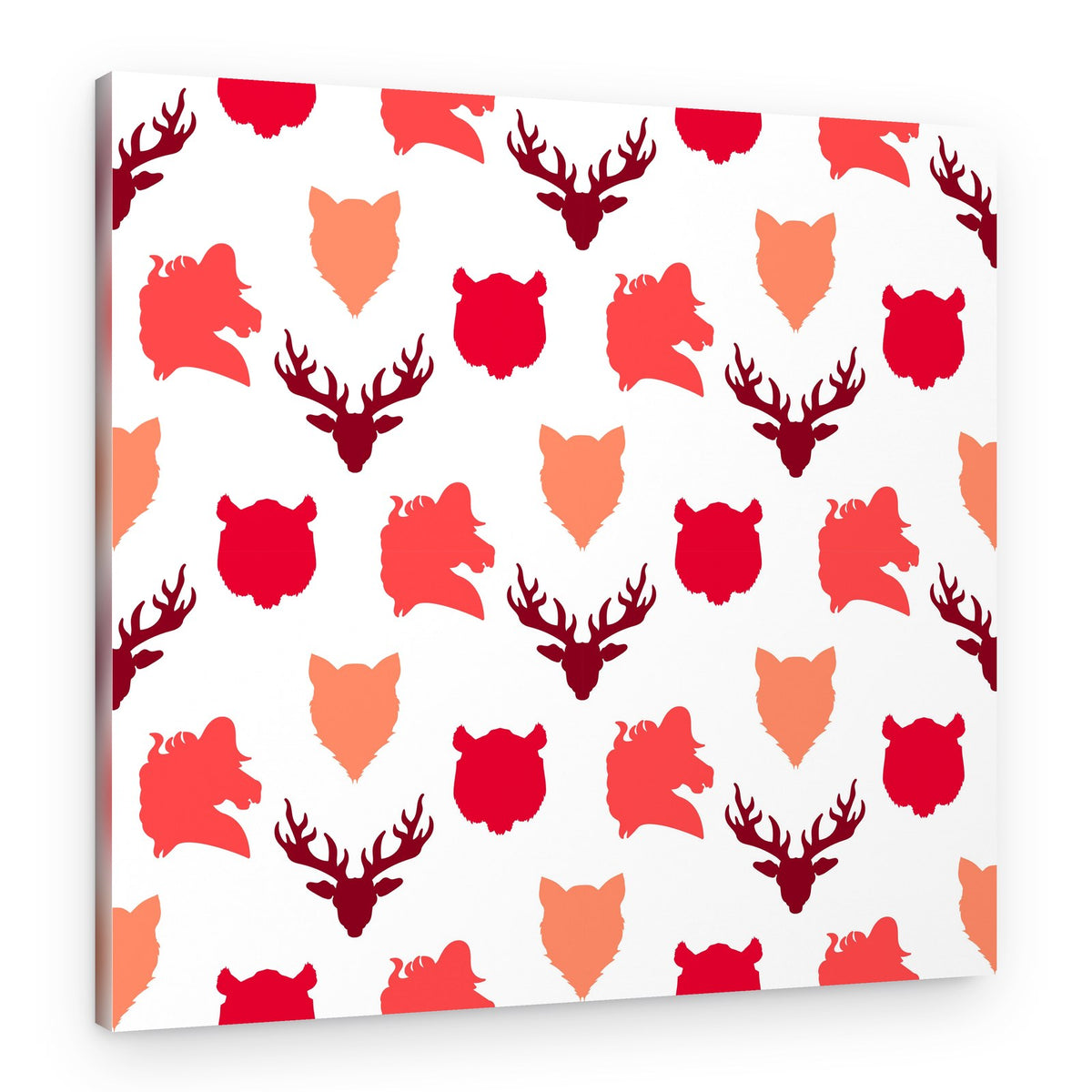 Rustic Wildlife Pattern – Canvas Print