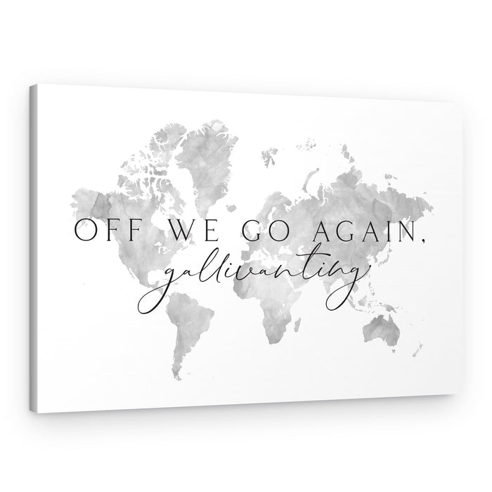 Gallivanting World Map – Canvas Print