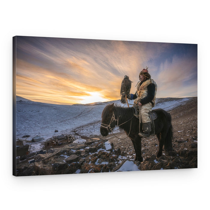 Eagle Hunter at Sunset – Canvas Print
