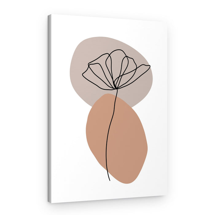 Minimalist Floral Line Art – Canvas Print