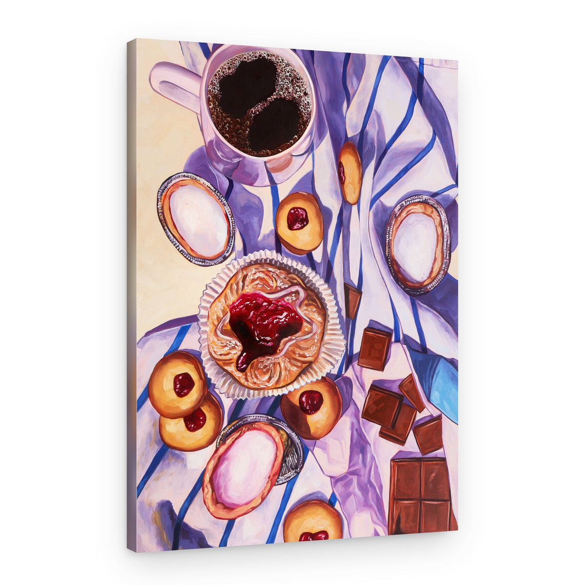 Cozy Morning Pastries – Canvas Print