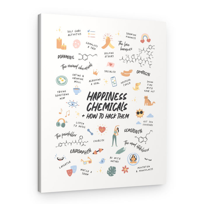 Hack Your Happiness Chemicals – Canvas Print