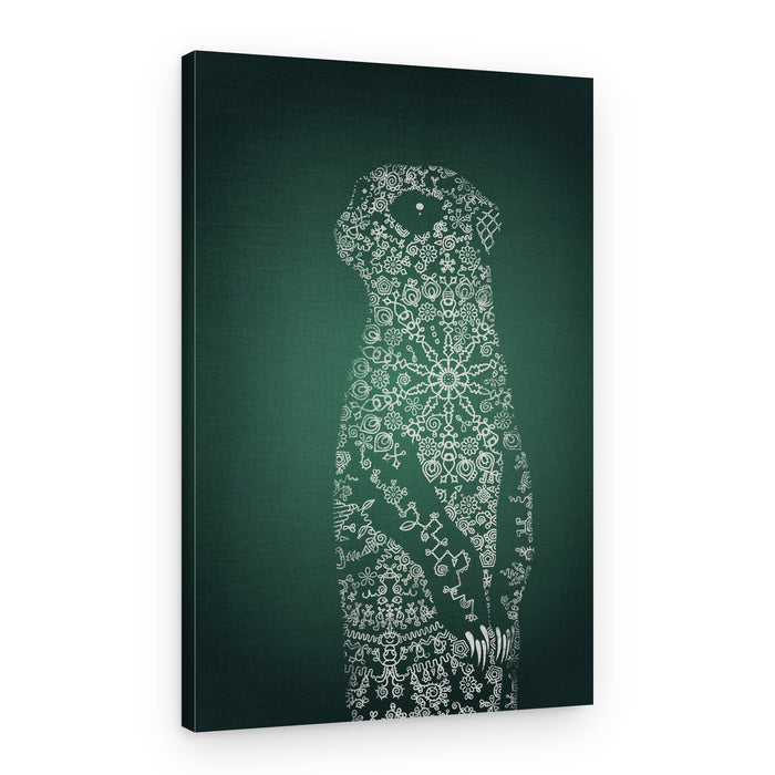 Intricate Meerkat Design – Canvas Print