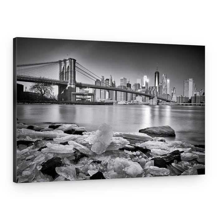 Brooklyn Bridge Winter View – Canvas Print