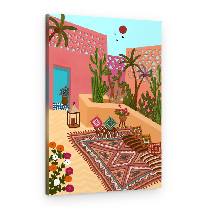 Vibrant Desert Patio – Canvas Print