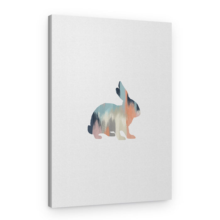 Abstract Brushstroke Rabbit – Canvas Print