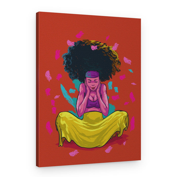 Vibrant Afro Serenity – Canvas Print