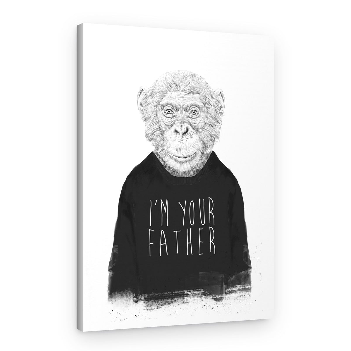 Witty Primate Father – Canvas Print