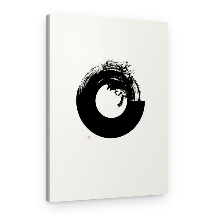 Zen Ensō Ink Circle – Canvas Print