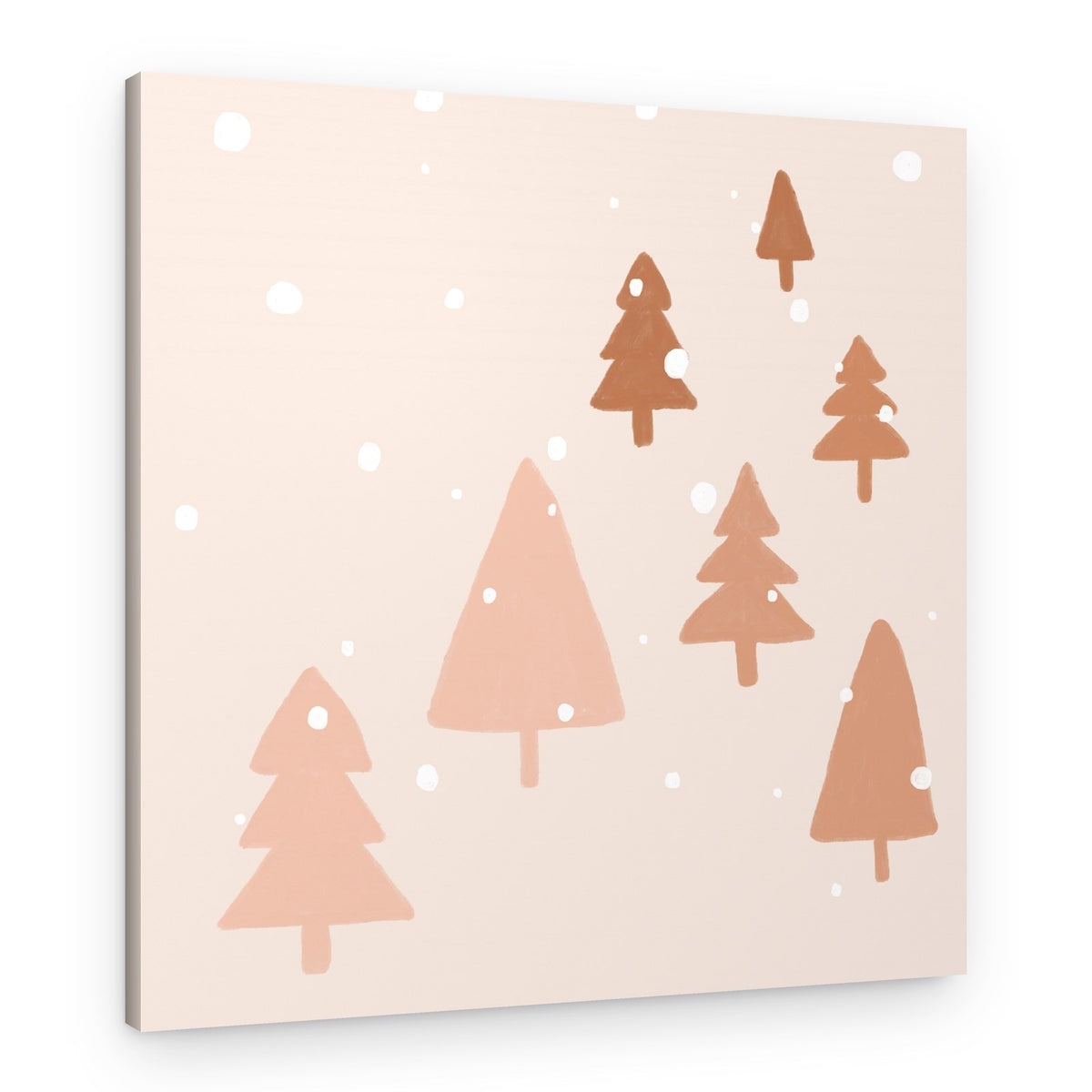 Snowy Woodland Scene – Canvas Print