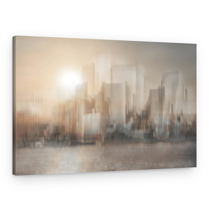 Blurred Cityscape Glow – Canvas Print