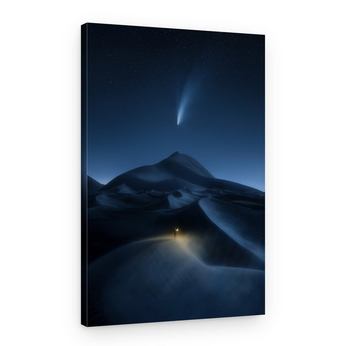 Comet Over Desert Dunes – Canvas Print