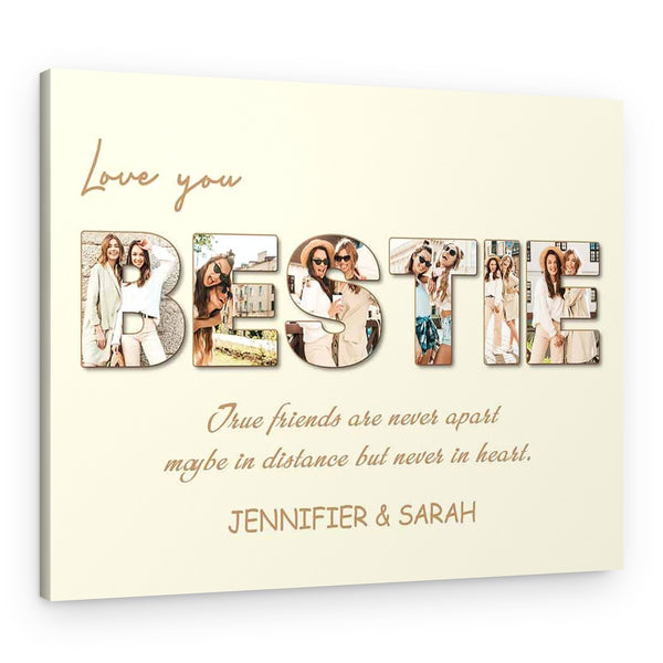 Bestie Custom Photo Collage Canvas Print