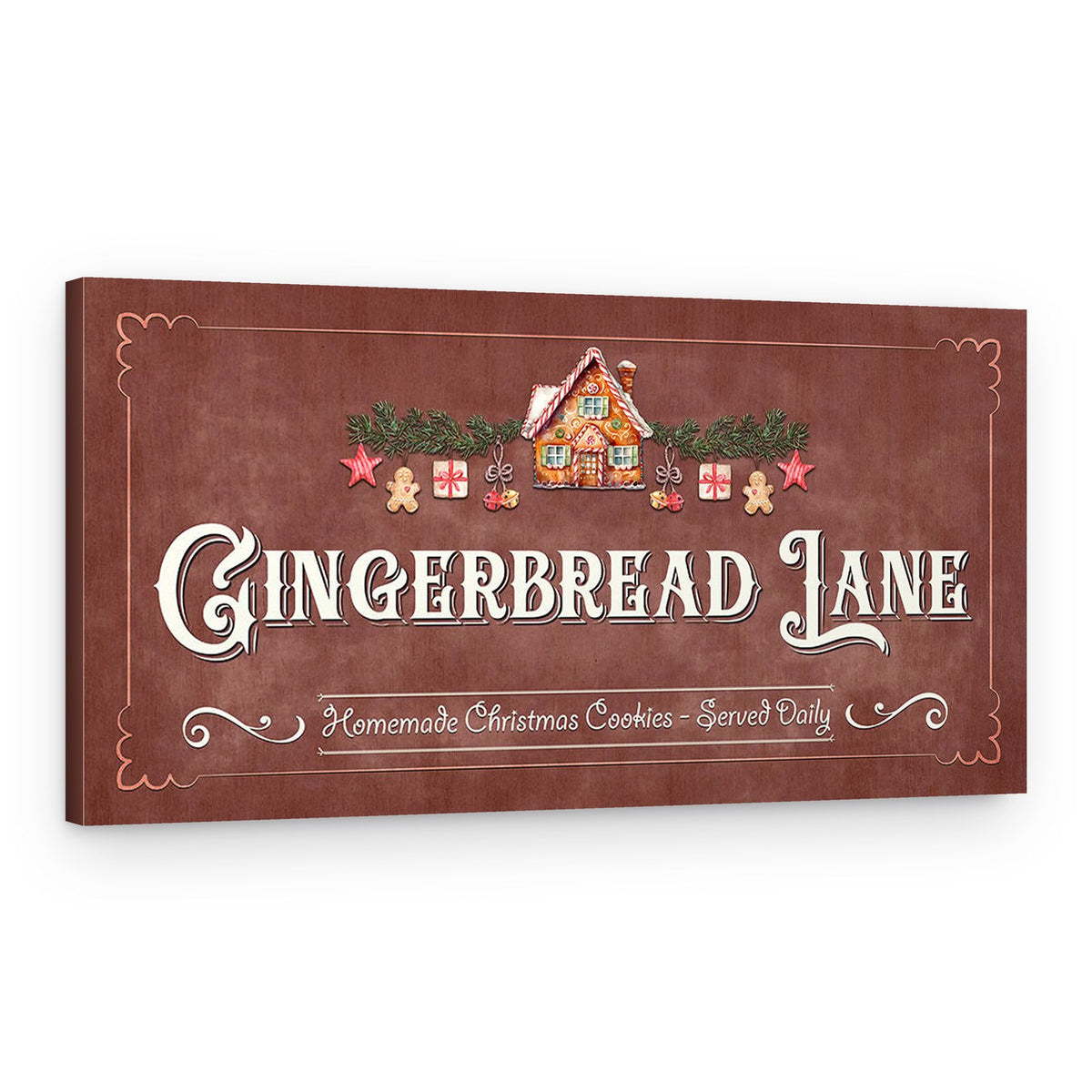 Gingerbread Lane Sign Canvas Art – Canvas Print