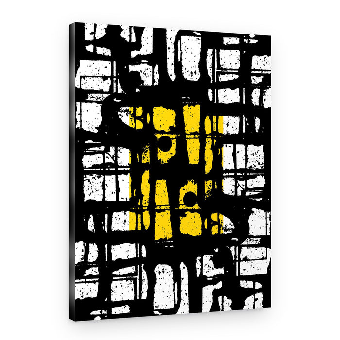 Abstract Grunge Grid – Canvas Print