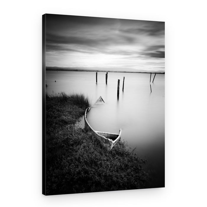 Abandoned Boat Serenity – Canvas Print