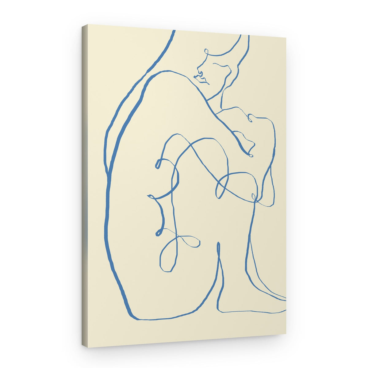 Serene Blue Figure – Canvas Print