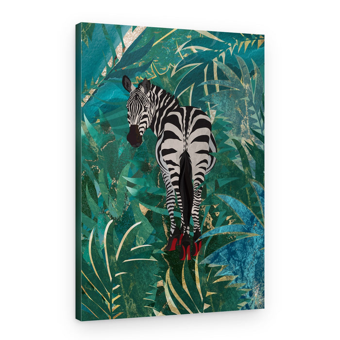 Stylish Zebra Jungle – Canvas Print