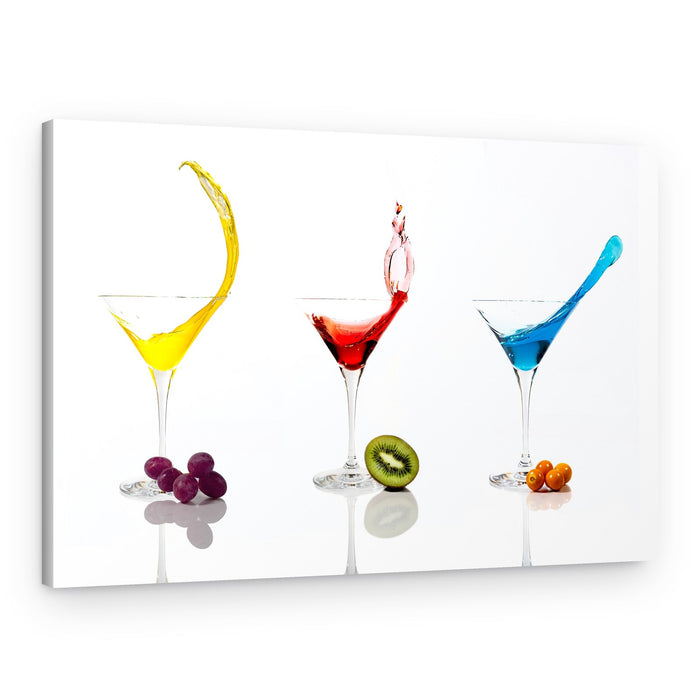 Colorful Cocktail Splashes – Canvas Print