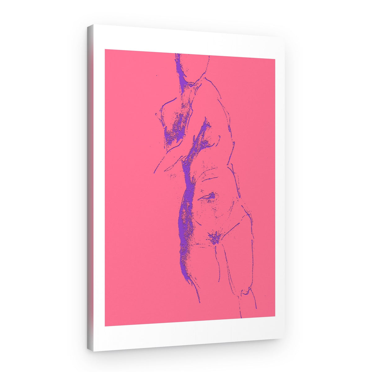 Pink Purple Female Figure – Canvas Print