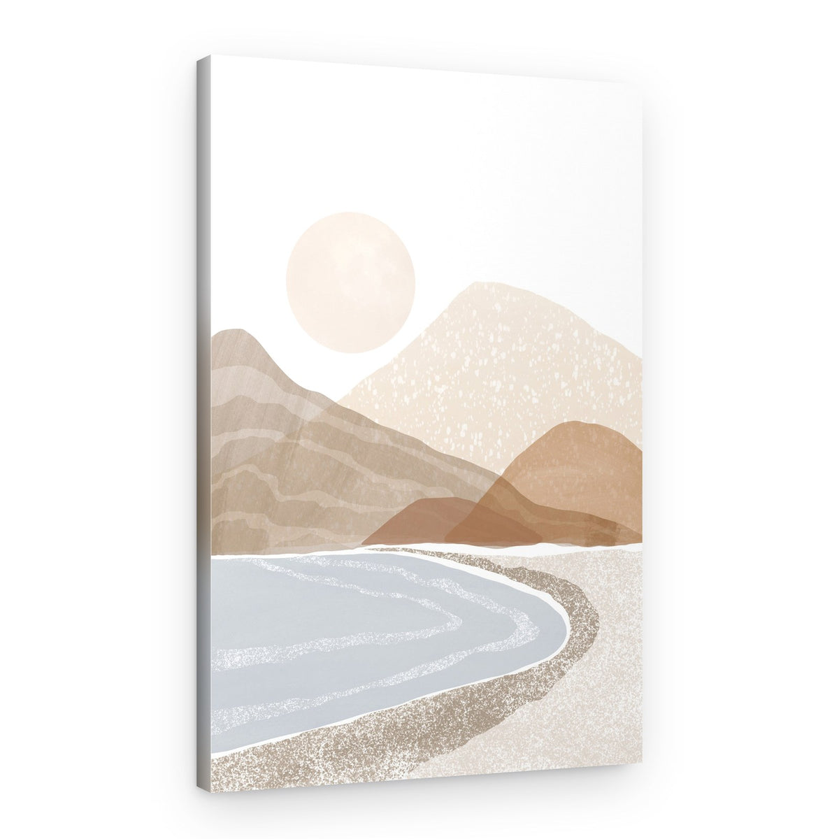 Serene Mountain Beach – Canvas Print