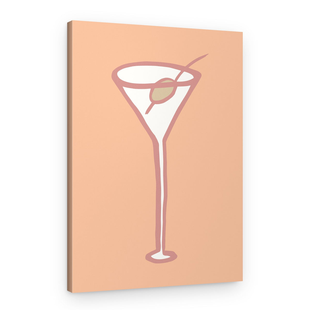 Classic Martini Olive – Canvas Print