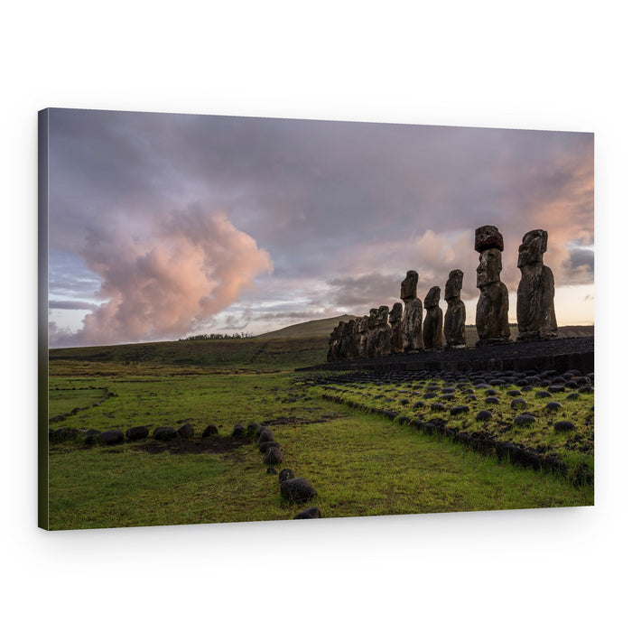 Easter Island Moai Sunset – Canvas Print