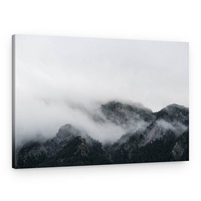 Misty Mountain Veil – Canvas Print