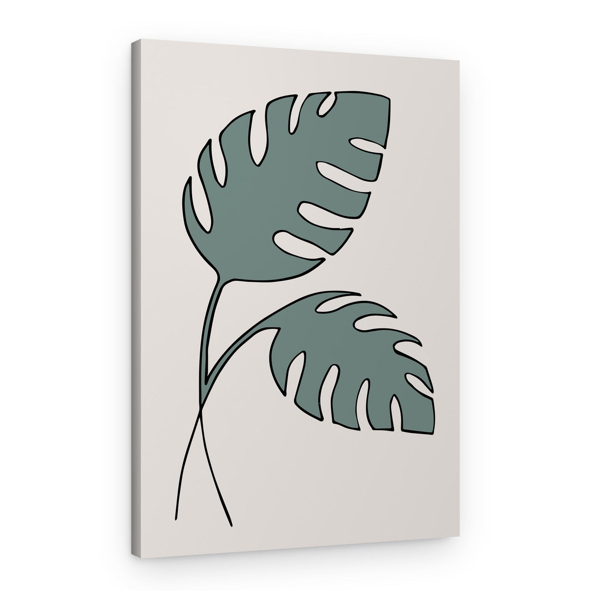 Modern Monstera Leaves – Canvas Print