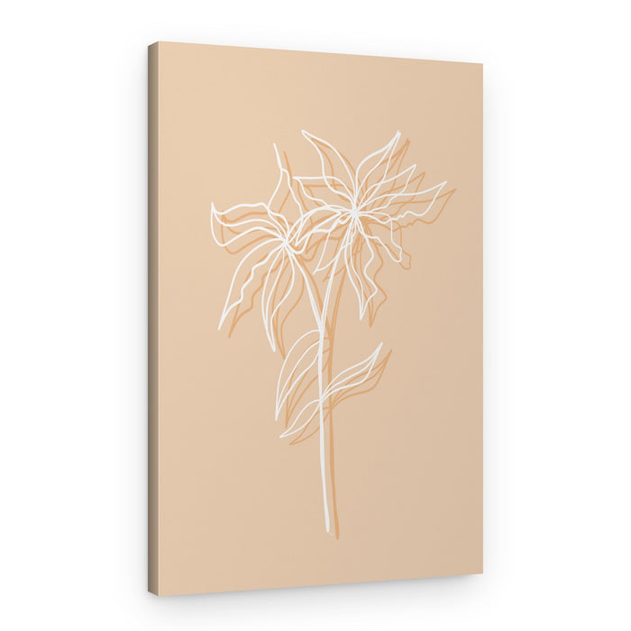 Soft Line Art Botanicals – Canvas Print