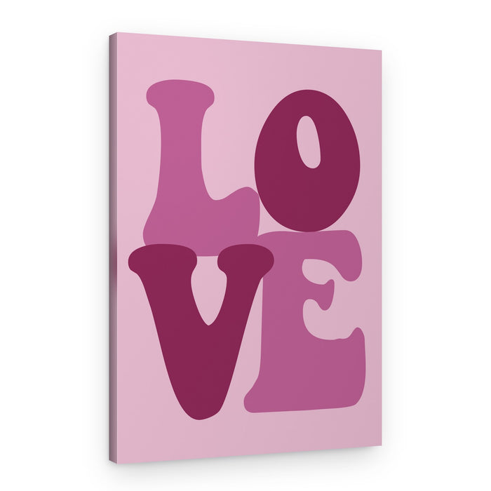 Pink Retro Love – Canvas Print