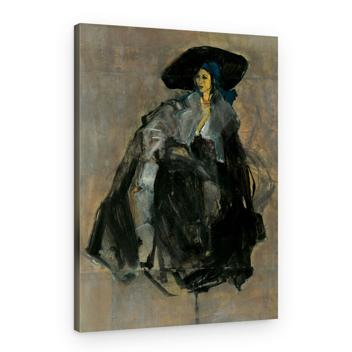 Mysterious Woman In Hat – Canvas Print