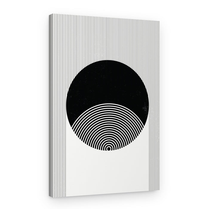 Concentric Black Circle – Canvas Print