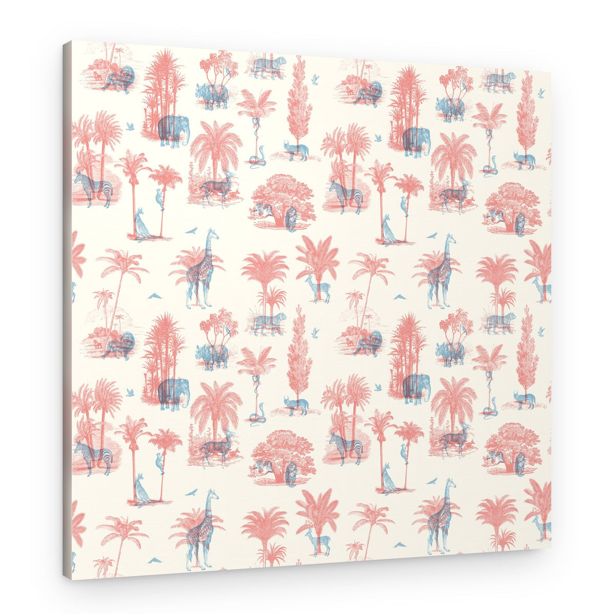 Safari Toile Pattern – Canvas Print